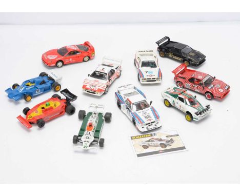 Loose Slot Racing Cars, including Scalextric/Altaya Lancia Stratos, with cert, BMW M1 BASF, BMW M1 Motul, GB Track Lancia Bet
