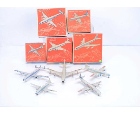 1960's Siku F-Series 1:250 Scale Model Aircraft, F3a Boeing 707 Intercontinental "Pan American", F4a Lockheed L-1649 Super-St