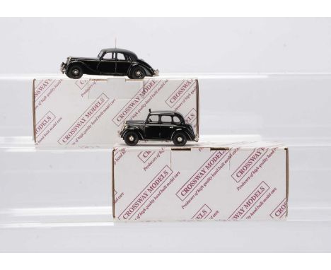Crossway Models 1:43 Scale White Metal Police Vehicles, CP 14 Riley RMB Portsmouth City Police, CP 24 Wolseley 8 Saloon Polic