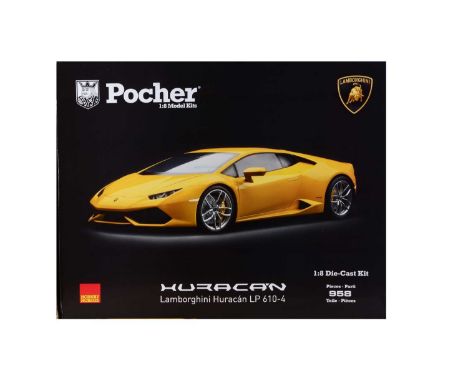 A Pocher Hornby 1:8 Scale Model Kit - Lamborghini Huracan LP 610-4 Coupe (Giallo Midas), Art HK 106, in original box within s