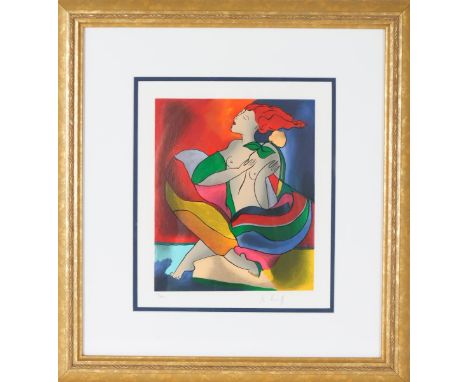 Numbered Lithograph. Overall: 21 1/2 x 19 1/2 in. Sight: 12 1/2 x 10 1/2 in. Please note that all sales are final. No refunds