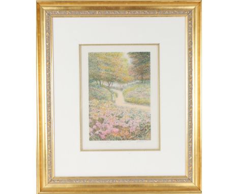 Harold Altman (1924-2003) Pennsylvania/France. Colored Lithograph. Overall size: 28 1/2 x 24 1/2 in. Sight size: 13 x 9 in. P