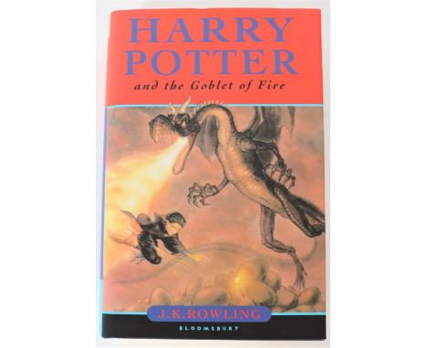 Harry Potter and the Goblet of Fire 2000 by J K Rowling, first edition of Rowling’s fourth book, with dust jacket, published 