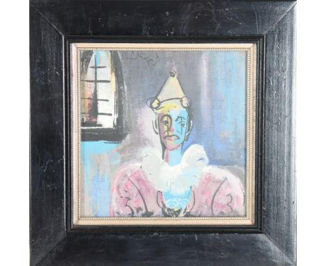 Walter Philipp (20th century) New York, Lithograph. Titled: "Clown avec Fraise". Overall: 9 1/2 x 9 1/2 in. Sight: 5 3/4 x 5 