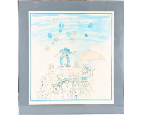 Signed in pencil by the artist, Marcia Marx, who studied under Joseph Albers. .Overall size: 32 1/2 x 30 1/4 in. Sight size: 