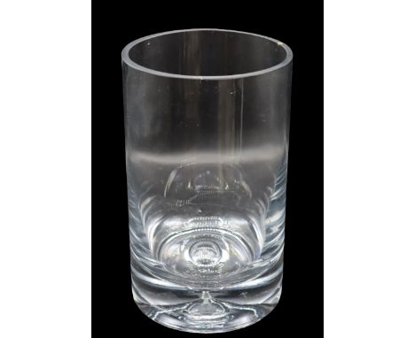 Large cylindrical Steuben single crystal vase. Size: 8 x 5 in. Please note that all sales are final. No refunds will be given