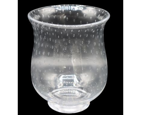 Steuben Controlled Bubble Footed Glass Vase. Size: 5 1/2 x 4 1/2 in. Please note that all sales are final. No refunds will be