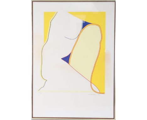 Judith Vivell (20th/21st C.) American. Nude - signed and numbered lithograph. Studied print making at the Art Students League