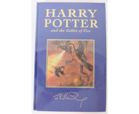 Harry Potter and the Goblet of Fire 2000 by J K Rowling, first edition of Rowling’s fourth book, with no dust jacket as issue