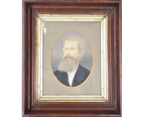 Portrait of John Reed, 1820, in oval frame, with wood backing. Overall size: 15 1/2 x 13 1/4 in. Sight size: 7 3/4 x 5 1/2 in