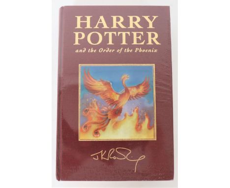 Harry Potter and the Order of the Phoenix 2003 by J K Rowling, first edition of Rowling’s fifth book, with no dust jacket as 