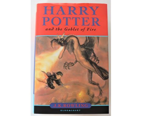 Harry Potter and the Goblet of Fire 2000 by J K Rowling, first edition of Rowling’s fourth book, with dust jacket, published 