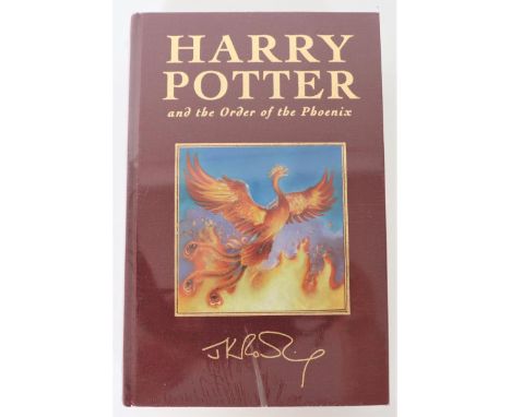 Harry Potter and the Order of the Phoenix 2003 by J K Rowling, first edition of Rowling’s fifth book, with no dust jacket as 