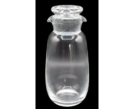 Steuben crystal cocktail shaker. Tear drop with double spout. Size: 8 3/4 x 4 in. Please note that all sales are final. No re