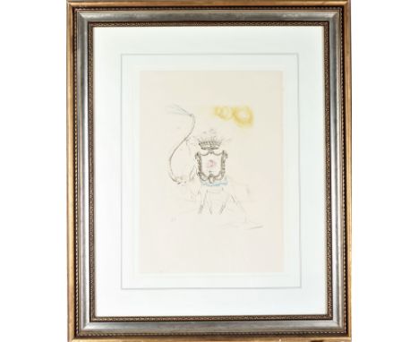 Dali lithograph marked EA in left margin ("epreuve d'artist" or artist proof), and signed in the margin lower right. Overall 