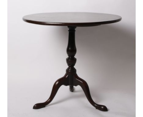 A George III mahogany tilt top tripod table, 76cm diameter