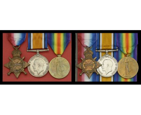 Three: Private T. Bingham, Highland Light Infantry 1914-15 Star (2410 Pte. T. Bingham. High: L.I.); British War and Victory M