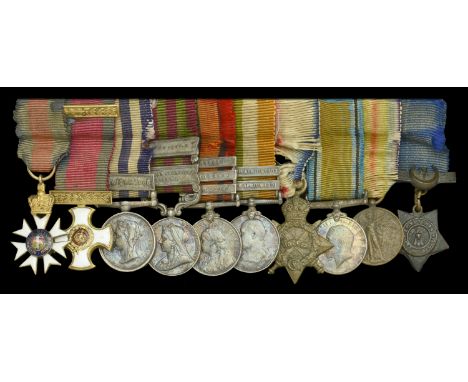 The mounted group of ten miniature dress medals attributed to Brigadier-General D. R. Sladen, King’s Own Scottish Borderers  