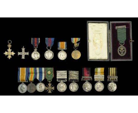 Miniature Medals: The Most Excellent Order of the British Empire, O.B.E. (Military) Officer’s 1st type breast badge, silver-g