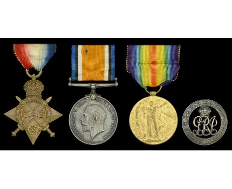 Three: Private F. T. E. Oliver, 11th (County of London) Battalion (Finsbury Rifles), London Regiment  1914-15 Star (1879 Pte.