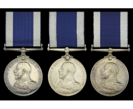 Royal Navy L.S. & G.C., G.V.R., 1st issue (305199. A. A. Mc.Donald, S.P.O. H.M.S. Achilles.; 287505 William Bowers, Ldg. Sto.
