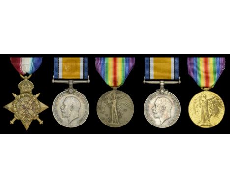 Three: Lieutenant K. H. Tilley, Army Service Corps 1914 Star (M1-5854 Pte. K. H. Tilley. A.S.C.); British War and Victory Med