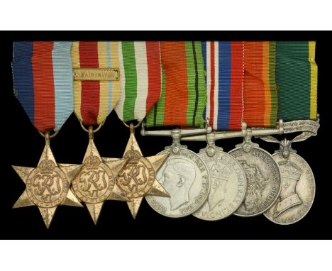 Seven: Warrant Officer Class I M. Dannaher, Regiment President Steyn, Union Defence Force  1939-45 Star; Africa Star, 1 clasp