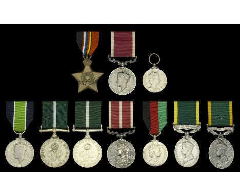 Indian Army Meritorious Service Medal, G.V.R., 1st issue (8952 Tr. Dafr. Mangoo Khan, 1 Mule Depot.); Indian Army L.S. & G.C.