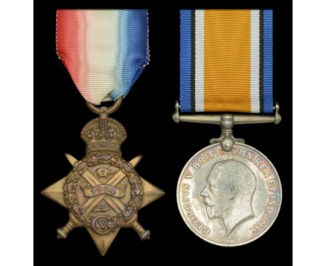 Pair: Private W. Beattie, Highland Light Infantry, attached 8th Battalion, Royal Scots, who was killed in action during the B