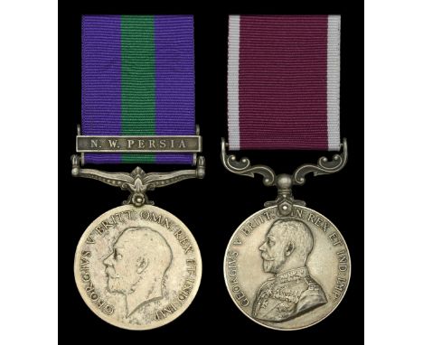 Pair: Gunner G. A. Brown, Royal Horse Artillery  General Service 1918-62, 1 clasp, N.W. Persia (1043969 Gnr. G. A. Brown. R.A