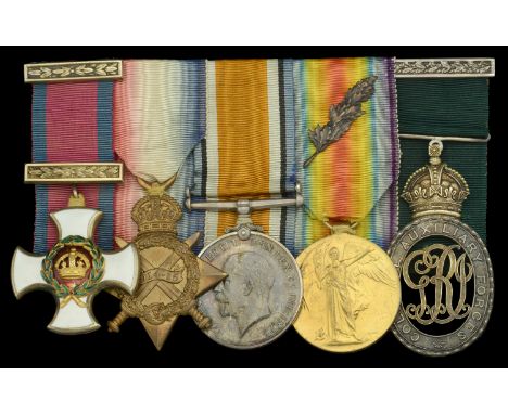 A good Great War D.S.O. group of five awarded to Lieutenant-Colonel C. V. Bellamy, Royal Engineers, late Ceylon Light Infantr