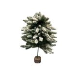 2FT Christmas Tree Snowy Covered Small Tabletop Xmas Tree