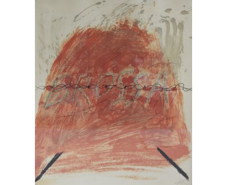 ANTONI TAPIES (1923-2012); signed limited edition lithograph "Liberta", signed lower right, no.38/75 lower left, 74.5 x 54.5c