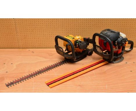 A Homelite Mighty Light petrol driven hedge trimmer and a Partner HG55-12 hedge trimmer (2).