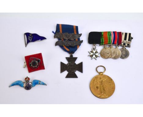 A silver and enamel RAF sweetheart brooch, a Royal Ulster Rifles silver and enamel sweetheart brooch, a West Midlands Police 