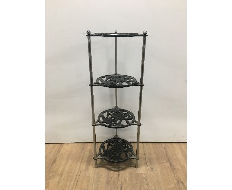 CAST IRON 4 SHELF PAN STAND