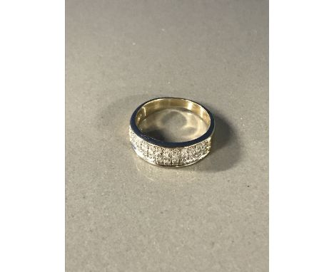 9ct DIAMOND BAND RING