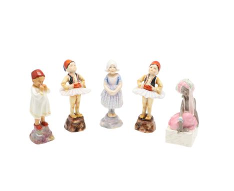 Various Royal Worcester figures including 'Thief' (model 3145), 'Greece' (x2, model 3069), 'Egypt' (model 3066) and 'Holland'