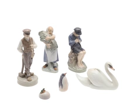 A variety of figures including Model No 905 Boy whittling a stick, No 640 Shepherd Boy, No 908 Girl holding a wheat sheaf, No