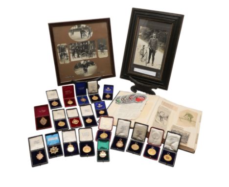 A large and impressive collection of early cycling medals and ephemera from the 1890's/early 1900's, relating to Frederick Ch