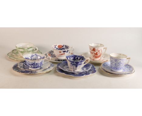 Wileman &amp; Co., six trios, two Victoria shape, Low Lily, Royal, Century and Empire. Patt. Nos. 3628, 3483, 7835, 9066, 103