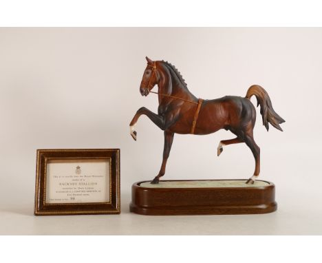 Royal Worcester Hackney Stallion, modelled by Doris Lindner. Limited edition 98/500, with certificate 