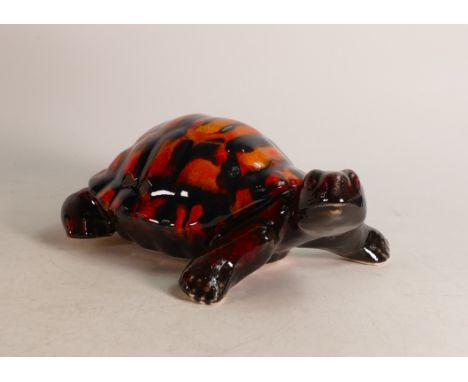 Anita Harris stunning model of a tortoise, glazed shell. Gold signed to base, length 24cm 