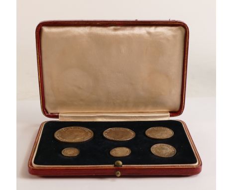 1927 UK silver proof six coin set in original case.
