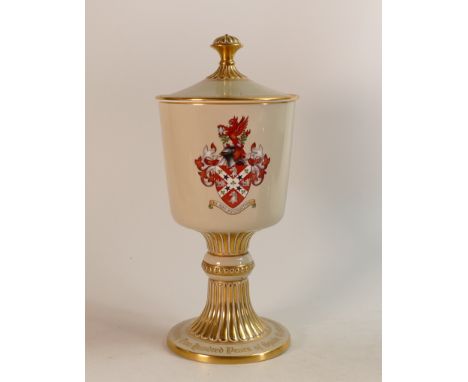 Spode lidded Chalice commemorating two hundred years of Spode craftsmanship 1770-1970. Limited Edition No.109 of 200. Height: