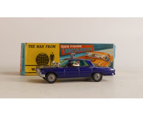 Boxed Corgi 497 The Man From UNCLE Thrush-buster diecast model, with reproduction inner display stand, diecast and outer box 