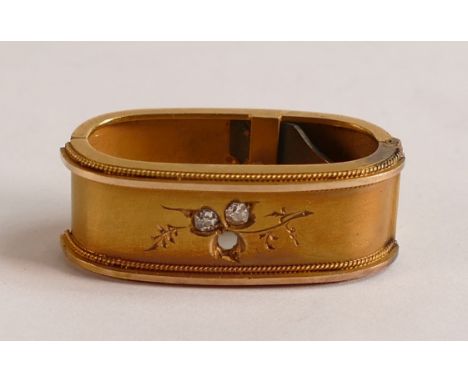 Victorian high quality 15ct &amp; diamond scarf pin. Not hallmarked, but tested as 15ct gold. Weight 6.04g.