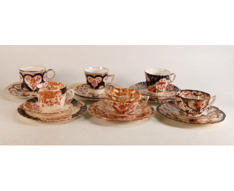 Wileman &amp; Co., four trios, three side plates, one Worcester Breakfast cup and one Victoria cup. Other shapes include Albe