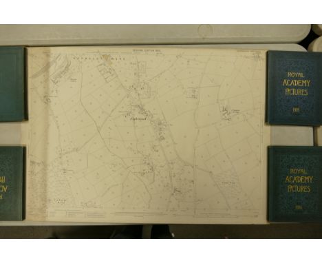 A quantity 19th century Staffordshire Ordnance Survey maps to include Staffordshire Sheet XVIII 9+10 Put Together for Auction