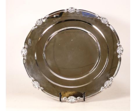De Lamerie Fine silver plated gilt layplate/tray Shell &amp; Read pattern, specially made high end quality item, new and Made